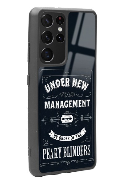 Samsung S-21 Ultra Peaky Blinders Management Tasarımlı Glossy Telefon Kılıfı
