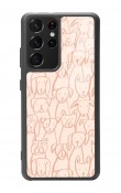 Samsung S-21 Ultra Pink Dog Tasarımlı Glossy Telefon Kılıfı