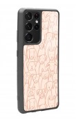 Samsung S-21 Ultra Pink Dog Tasarımlı Glossy Telefon Kılıfı