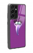 Samsung S-21 Ultra Purple Angry Birds Tasarımlı Glossy Telefon Kılıfı