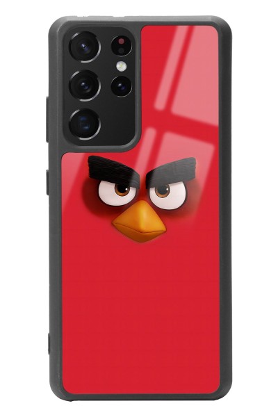 Samsung S-21 Ultra Red Angry Birds Tasarımlı Glossy Telefon Kılıfı