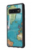 Samsung S10 Atlantic Map Tasarımlı Glossy Telefon Kılıfı