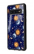 Samsung S10 Ay Güneş Pijama Tasarımlı Glossy Telefon Kılıfı
