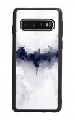 Samsung S10 Beyaz Batman Tasarımlı Glossy Telefon Kılıfı