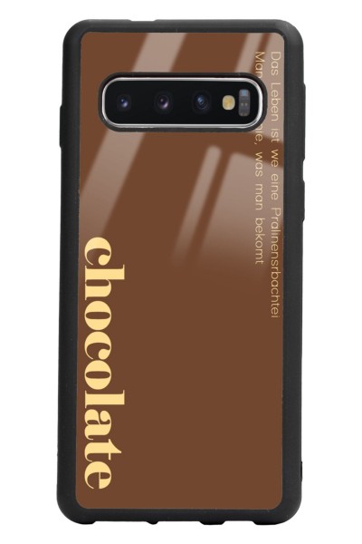 Samsung S10 Choclate Tasarımlı Glossy Telefon Kılıfı