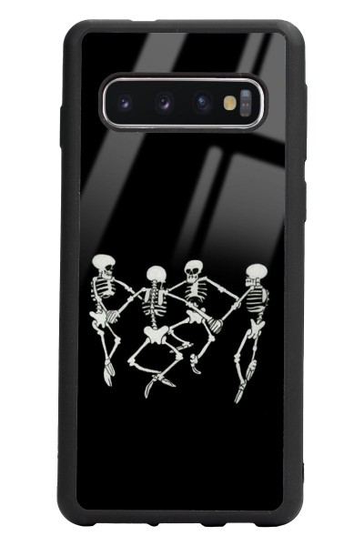 Samsung S10 Dancer Skeleton Tasarımlı Glossy Telefon Kılıfı