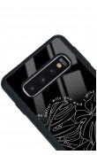 Samsung S10 Dark Leaf Tasarımlı Glossy Telefon Kılıfı