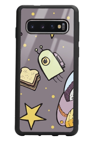 Samsung S10 Doodle Jump Tasarımlı Glossy Telefon Kılıfı