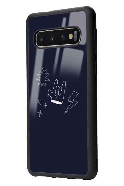 Samsung S10 Doodle Punk Tasarımlı Glossy Telefon Kılıfı