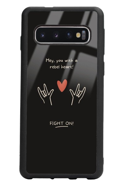 Samsung S10 Fight On Tasarımlı Glossy Telefon Kılıfı