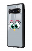 Samsung S10 Grey Angry Birds Tasarımlı Glossy Telefon Kılıfı