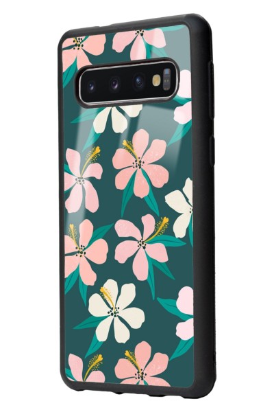 Samsung S10 Leaf Flovers Tasarımlı Glossy Telefon Kılıfı