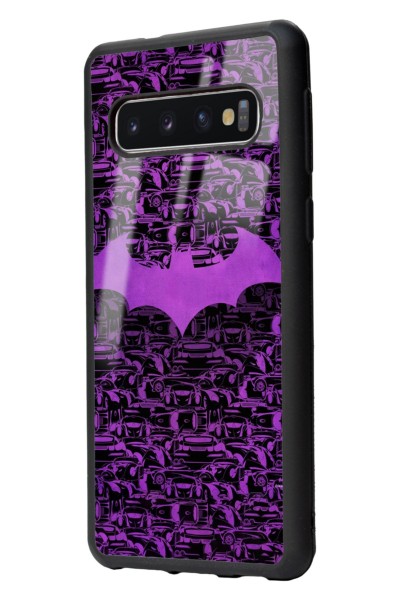 Samsung S10 Lila Batman Tasarımlı Glossy Telefon Kılıfı
