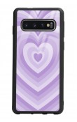 Samsung S10 Lila Kalp Tasarımlı Glossy Telefon Kılıfı