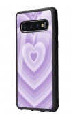 Samsung S10 Lila Kalp Tasarımlı Glossy Telefon Kılıfı