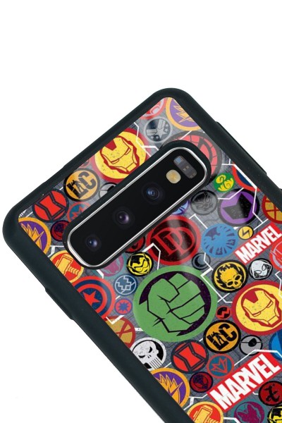 Samsung S10 Marvel Face Tasarımlı Glossy Telefon Kılıfı