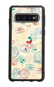 Samsung S10 Mickey Stamp Tasarımlı Glossy Telefon Kılıfı