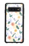 Samsung S10 Minik Çiçekler Tasarımlı Glossy Telefon Kılıfı