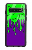 Samsung S10 Neon Damla Tasarımlı Glossy Telefon Kılıfı
