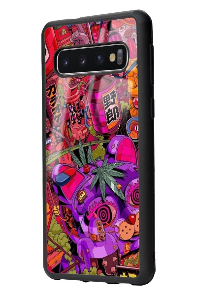 Samsung S10 Neon Island Tasarımlı Glossy Telefon Kılıfı