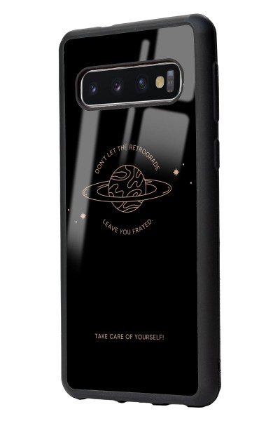 Samsung S10 Retrograde Tasarımlı Glossy Telefon Kılıfı