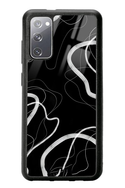 Samsung S20 Black Wave Tasarımlı Glossy Telefon Kılıfı