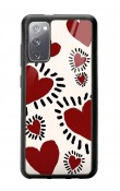Samsung S20 Brush Heart Tasarımlı Glossy Telefon Kılıfı