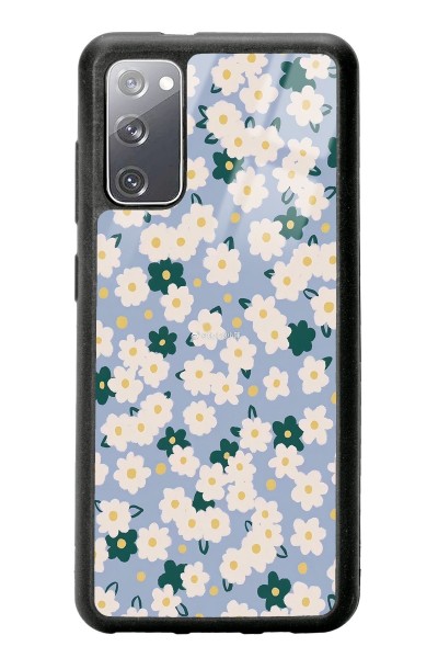Samsung S20 Daisy Pattern Tasarımlı Glossy Telefon Kılıfı