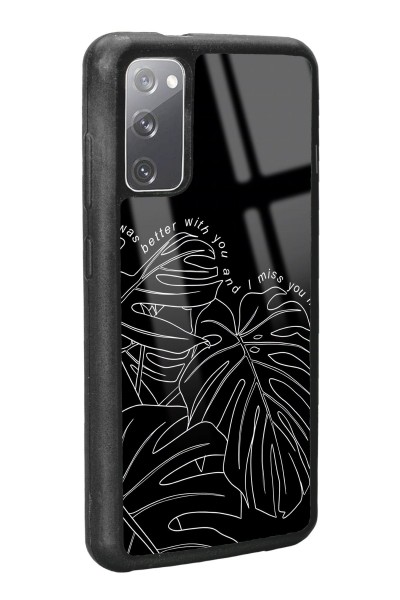 Samsung S20 Dark Leaf Tasarımlı Glossy Telefon Kılıfı