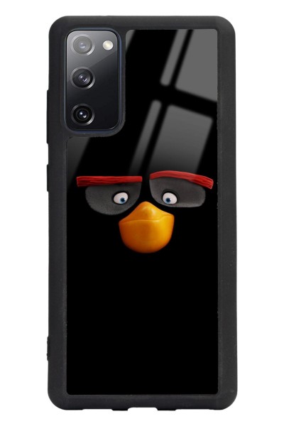 Samsung S20 Fe Black Angry Birds Tasarımlı Glossy Telefon Kılıfı