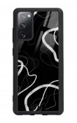 Samsung S20 Fe Black Wave Tasarımlı Glossy Telefon Kılıfı