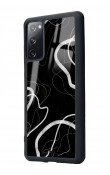 Samsung S20 Fe Black Wave Tasarımlı Glossy Telefon Kılıfı