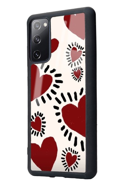 Samsung S20 Fe Brush Heart Tasarımlı Glossy Telefon Kılıfı