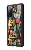 Samsung S20 Fe Çiçekli Kediler Tasarımlı Glossy Telefon Kılıfı