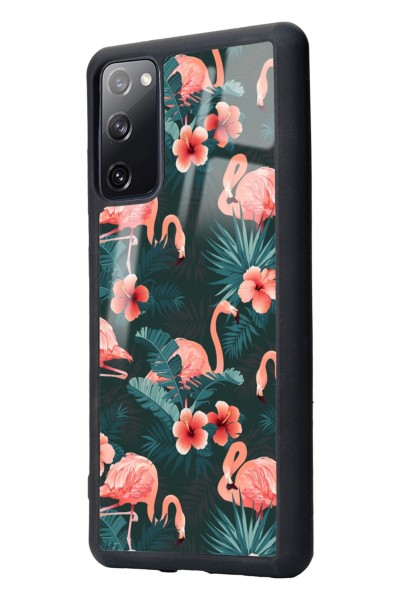Samsung S20 Fe Flamingo Leaf Tasarımlı Glossy Telefon Kılıfı