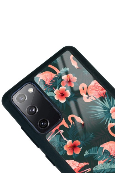Samsung S20 Fe Flamingo Leaf Tasarımlı Glossy Telefon Kılıfı