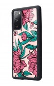 Samsung S20 Fe Fuşya Çiçekli Tasarımlı Glossy Telefon Kılıfı