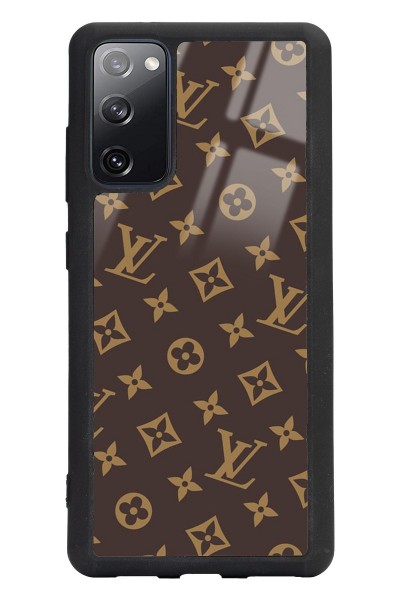 Samsung S20 Fe Kahverengi Lv Tasarımlı Glossy Telefon Kılıfı