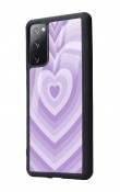 Samsung S20 Fe Lila Kalp Tasarımlı Glossy Telefon Kılıfı