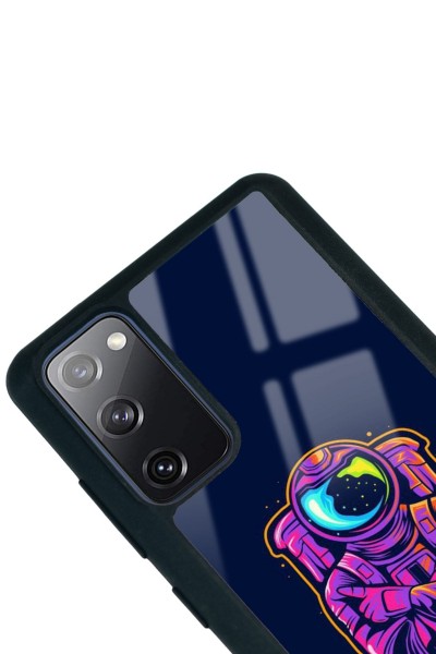Samsung S20 Fe Neon Astronot Tasarımlı Glossy Telefon Kılıfı