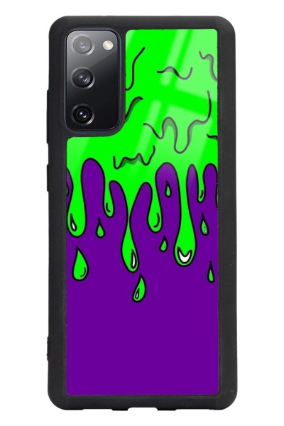 Samsung S20 Fe Neon Damla Tasarımlı Glossy Telefon Kılıfı