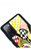 Samsung S20 Fe Yellow Plaid Tasarımlı Glossy Telefon Kılıfı