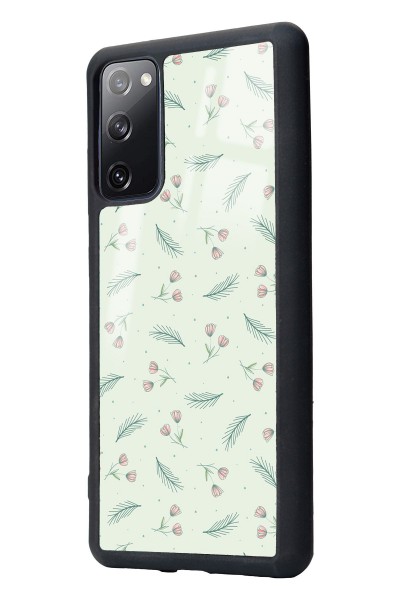 Samsung S20 Fe Yeşil Yapraklı Tasarımlı Glossy Telefon Kılıfı