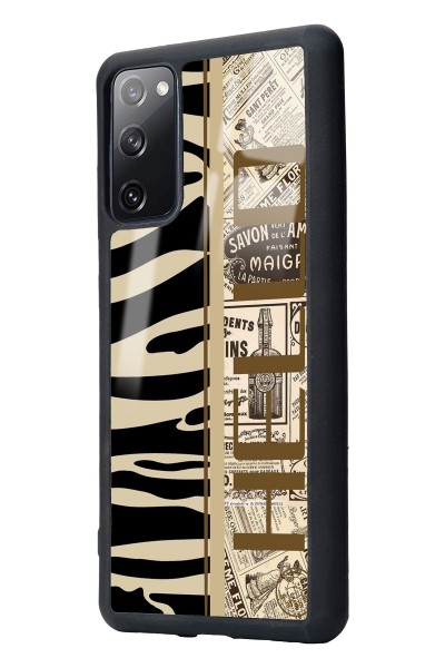 Samsung S20 Fe Zebra Gazete Tasarımlı Glossy Telefon Kılıfı