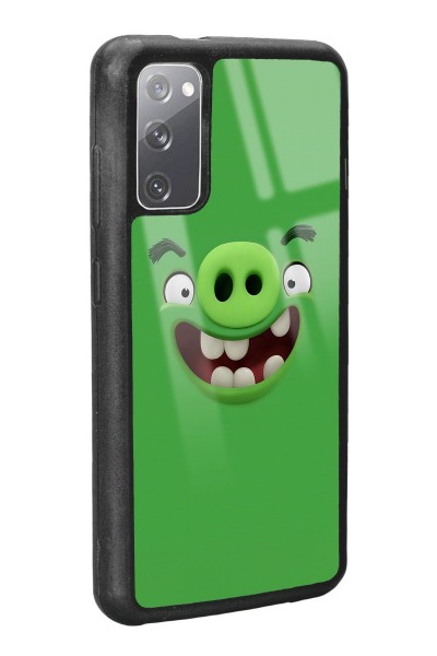 Samsung S20 Green Angry Birds Tasarımlı Glossy Telefon Kılıfı
