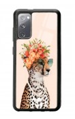 Samsung S20 İnfluencer Leopar Kedi Tasarımlı Glossy Telefon Kılıfı