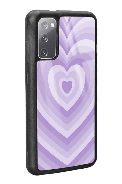 Samsung S20 Lila Kalp Tasarımlı Glossy Telefon Kılıfı