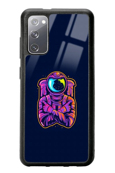 Samsung S20 Neon Astronot Tasarımlı Glossy Telefon Kılıfı
