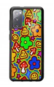 Samsung S20 Neon Flowers Tasarımlı Glossy Telefon Kılıfı
