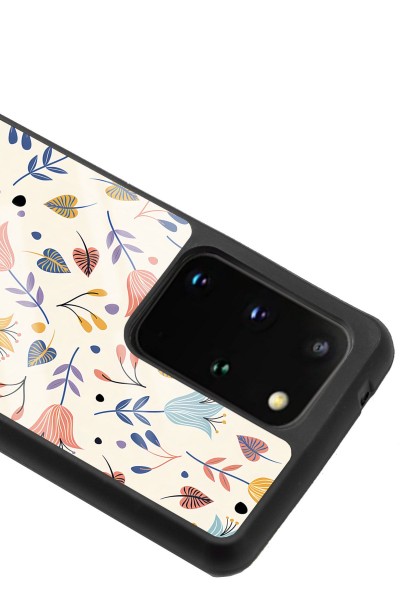 Samsung S20 Plus Beyaz Bindanlı Tasarımlı Glossy Telefon Kılıfı